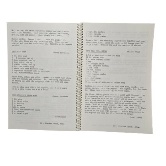 Vintage 1980s Cookbook Pincher Creek Society for Handicapped People Alberta BC - Picture 12 of 16